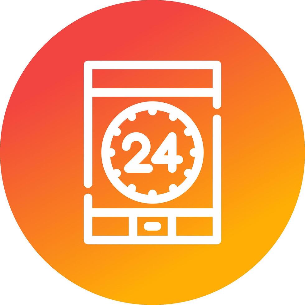 24 Hour Service Creative Icon Design vector