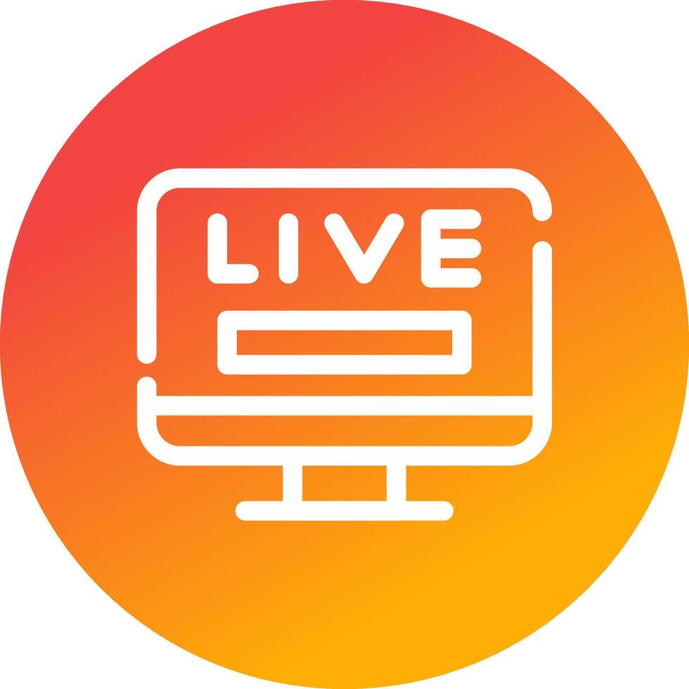 Live TV Creative Icon Design vector