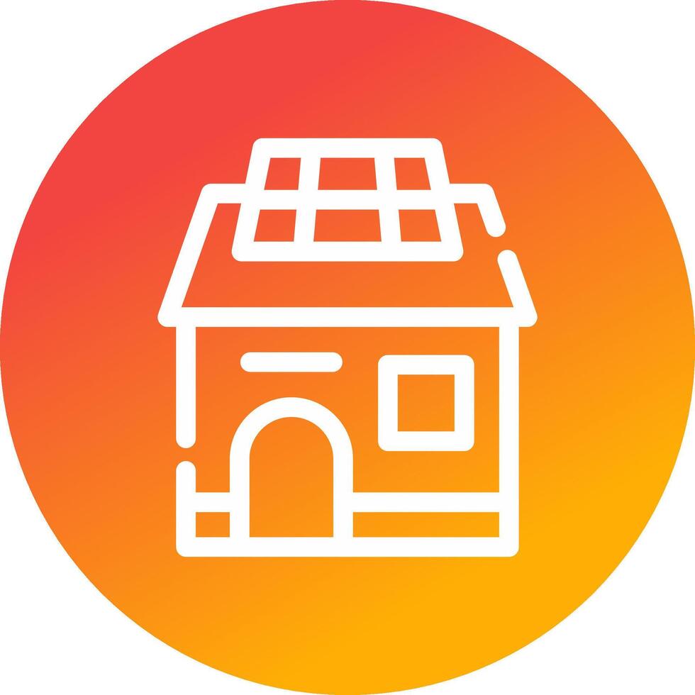 Solar House Creative Icon Design vector