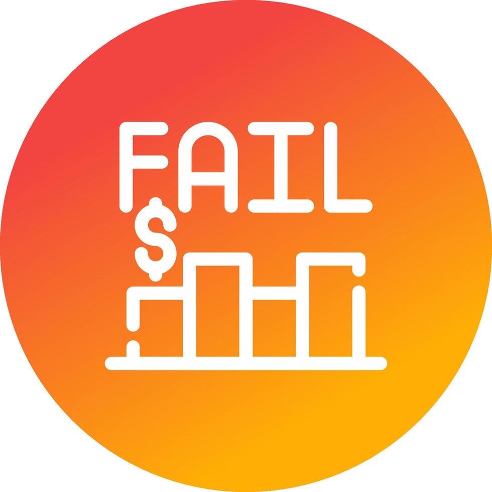 Business Fail Creative Icon Design vector
