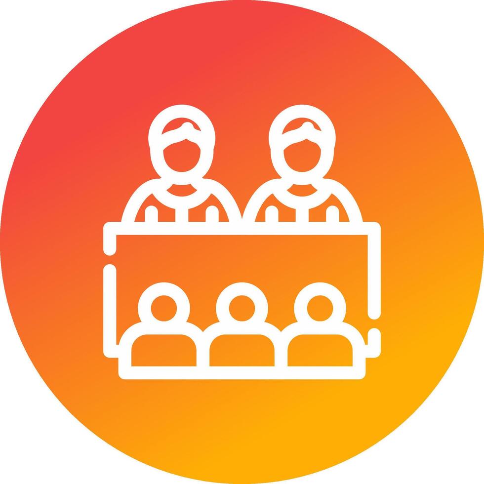 Company Meeting Creative Icon Design vector