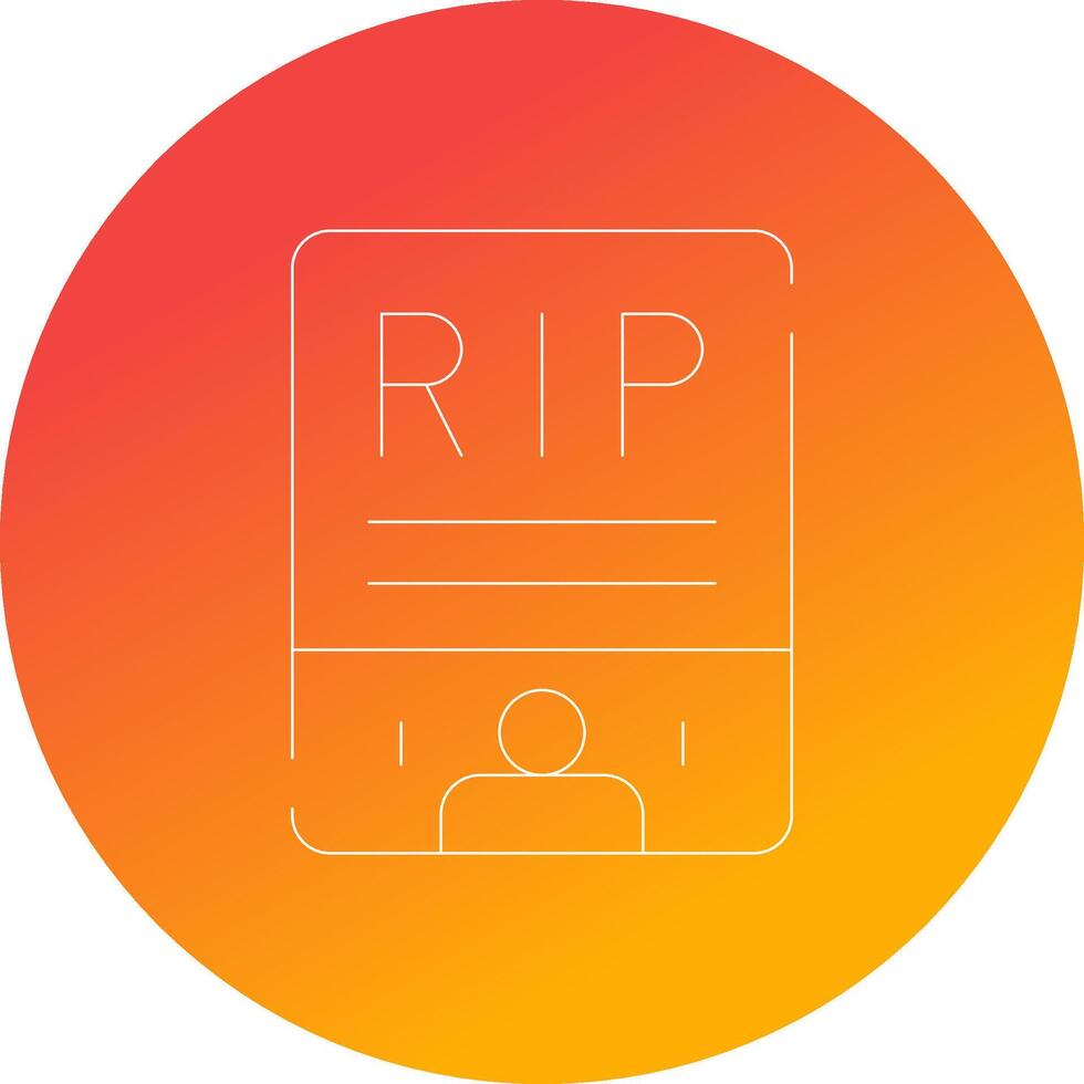 Obituary Creative Icon Design vector