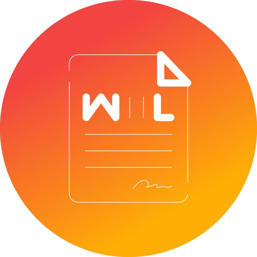 Last Will Creative Icon Design vector