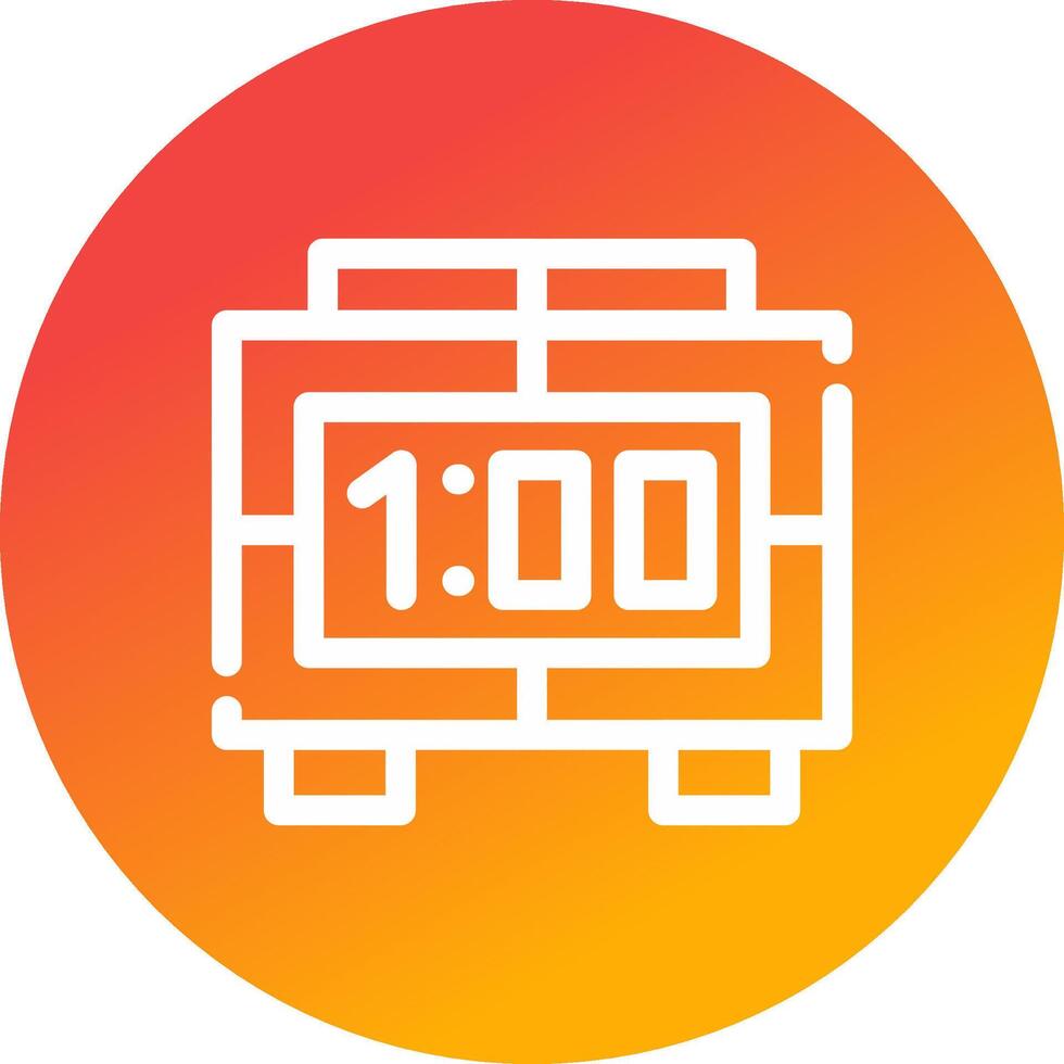 Digital Clock Creative Icon Design vector