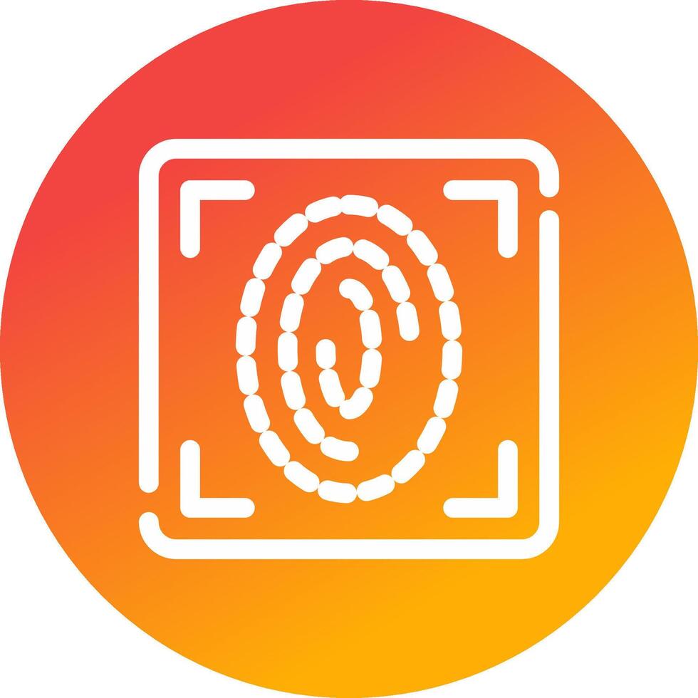 Fingerprint Scan Creative Icon Design vector