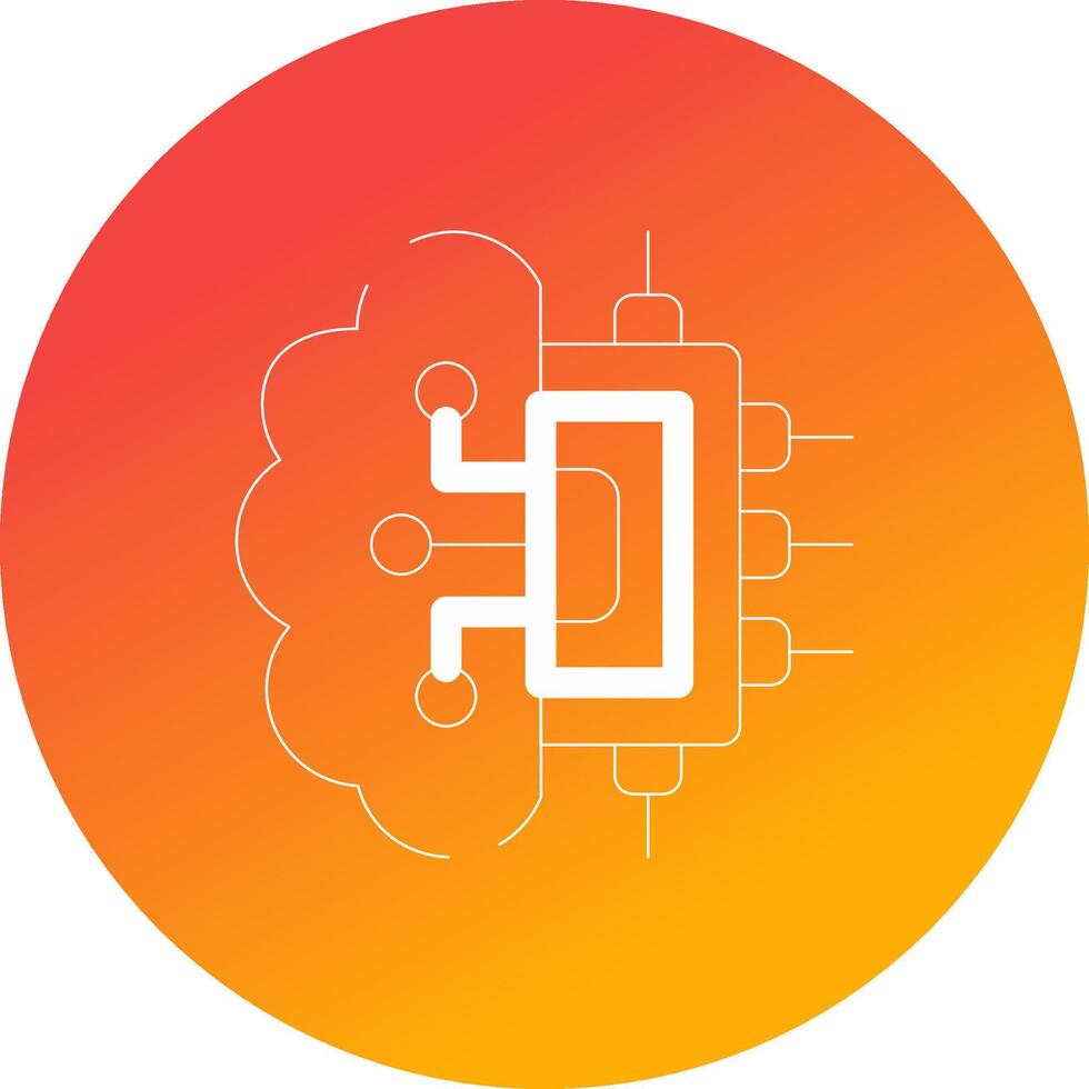 Brain Circuit Creative Icon Design vector
