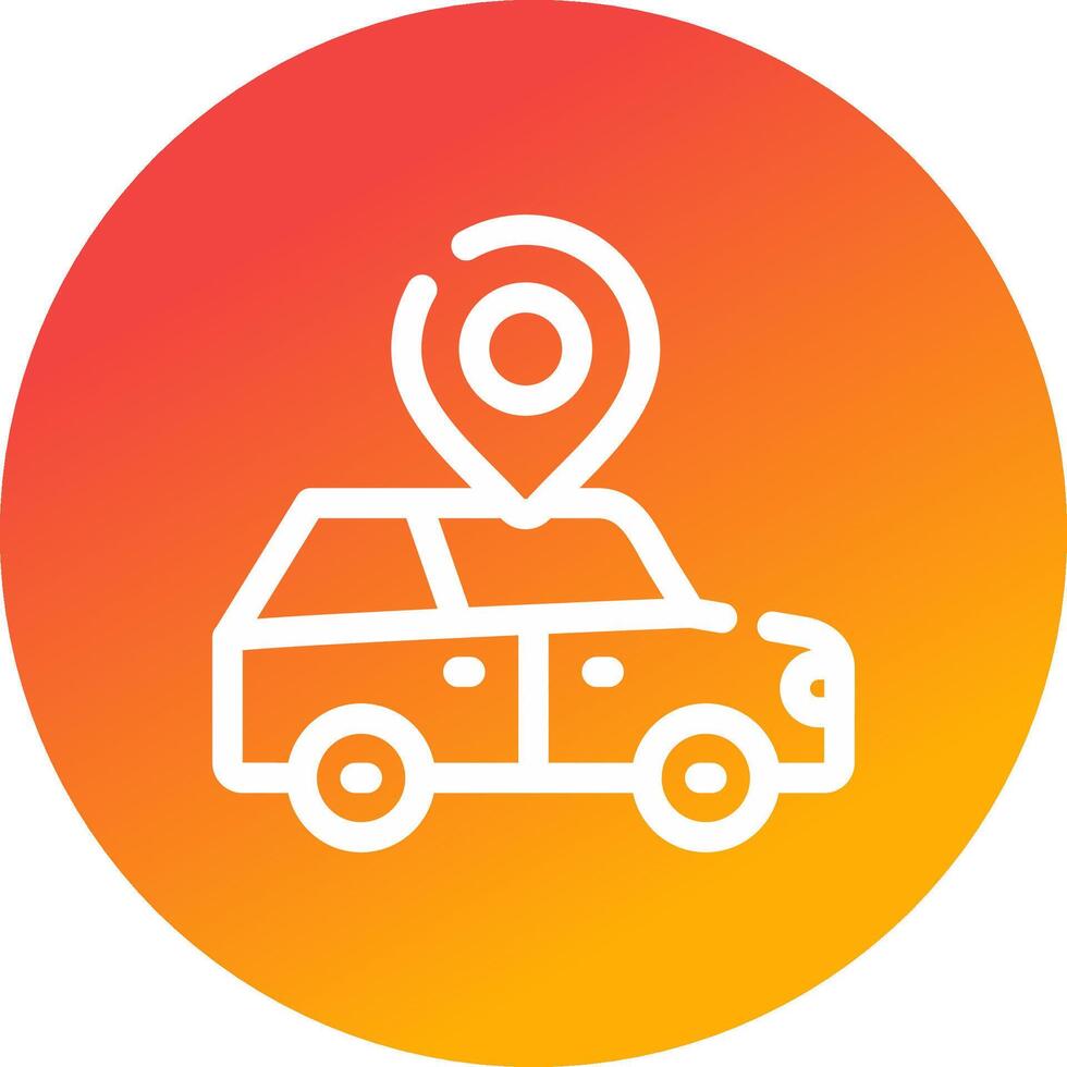 Car Location Creative Icon Design vector