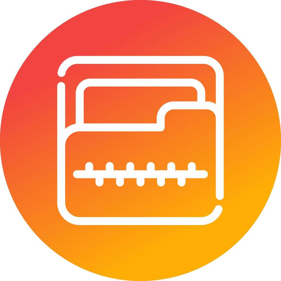Zip Folder Creative Icon Design vector
