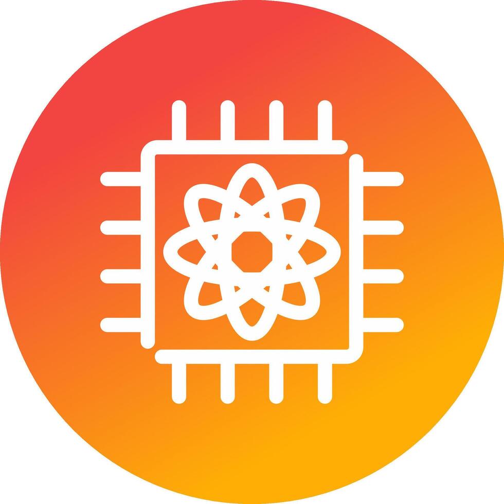 Quantum Computer Creative Icon Design vector