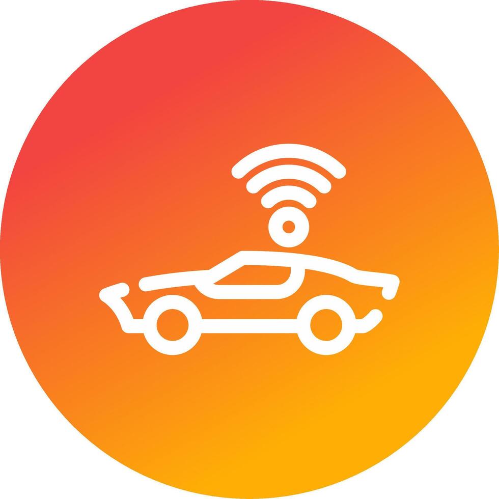 Self Driving Vehicle Creative Icon Design vector