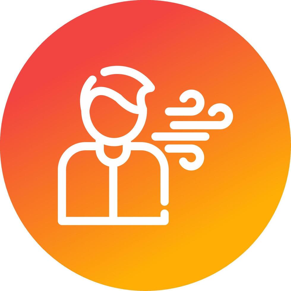 Shortness of Breath Creative Icon Design vector