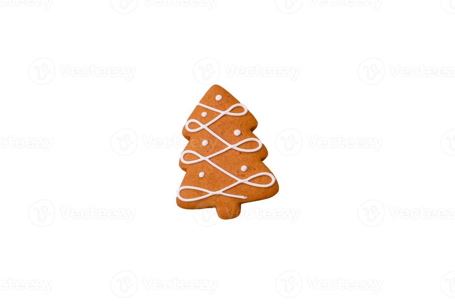 Beautiful festive Christmas composition of an empty plate, tangerine and gingerbreads photo