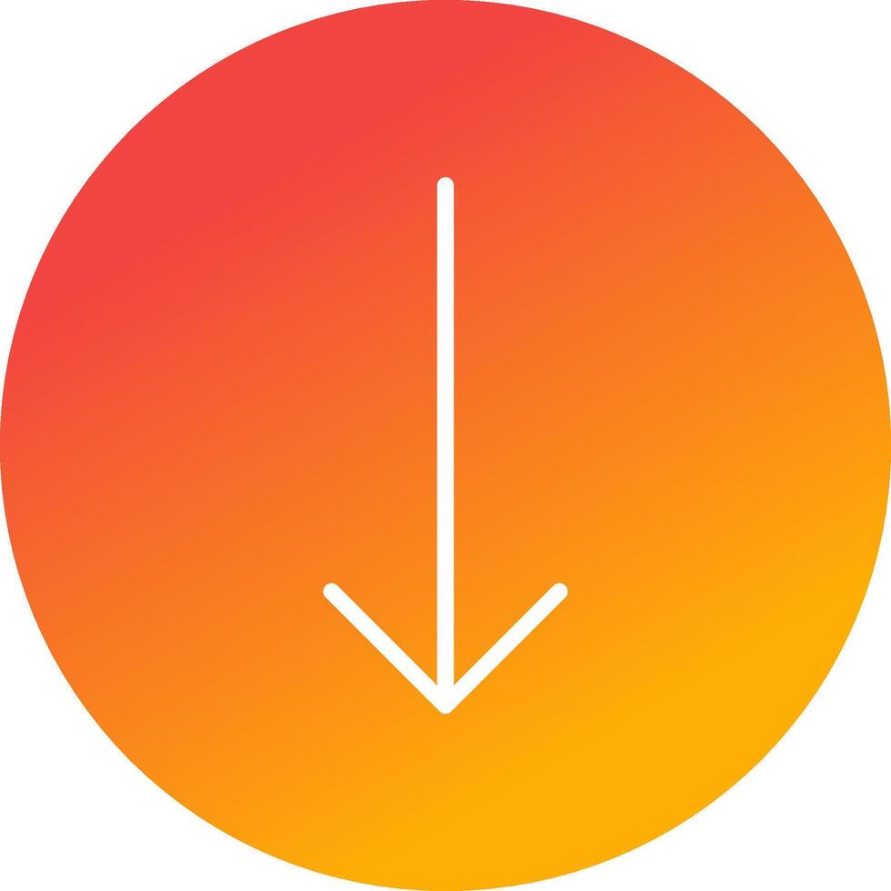 Down Arrow Creative Icon Design vector