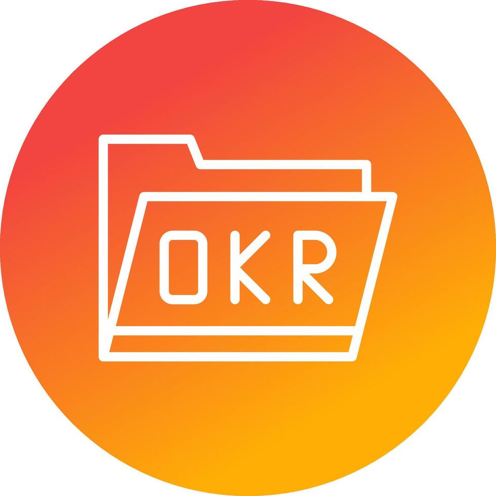 okr carpeta creativo icono diseño vector