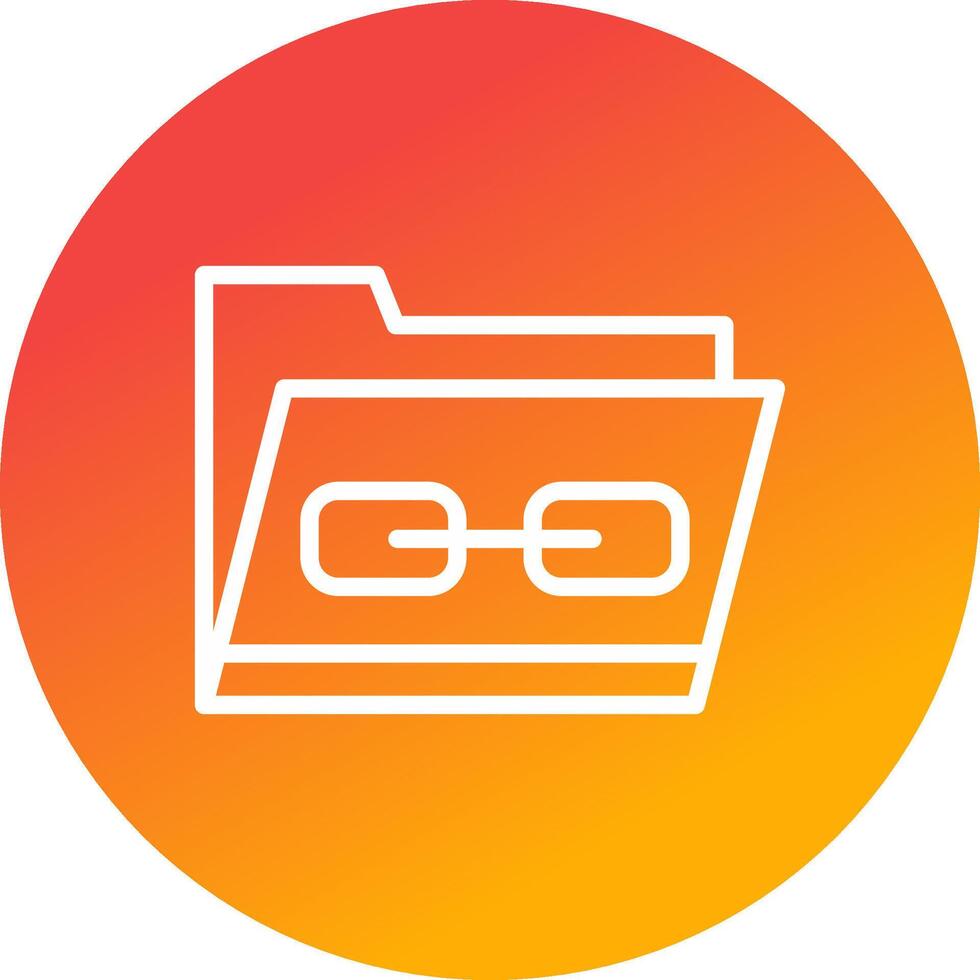 Link Folder Creative Icon Design vector