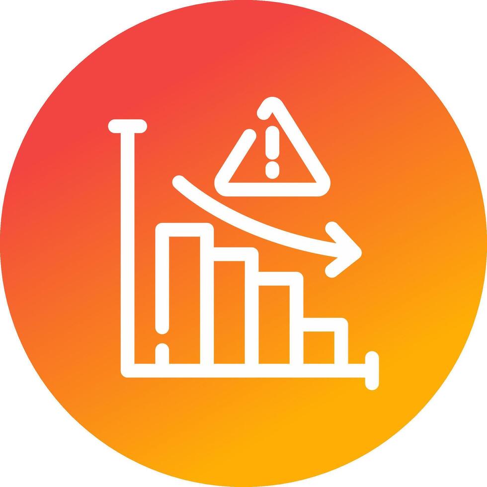 Market Risk Creative Icon Design vector