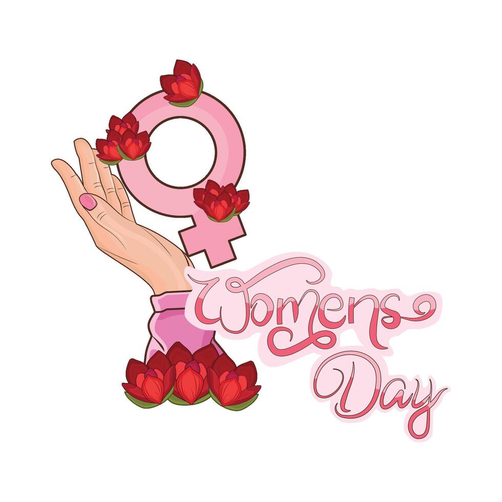 ilustración de De las mujeres día vector