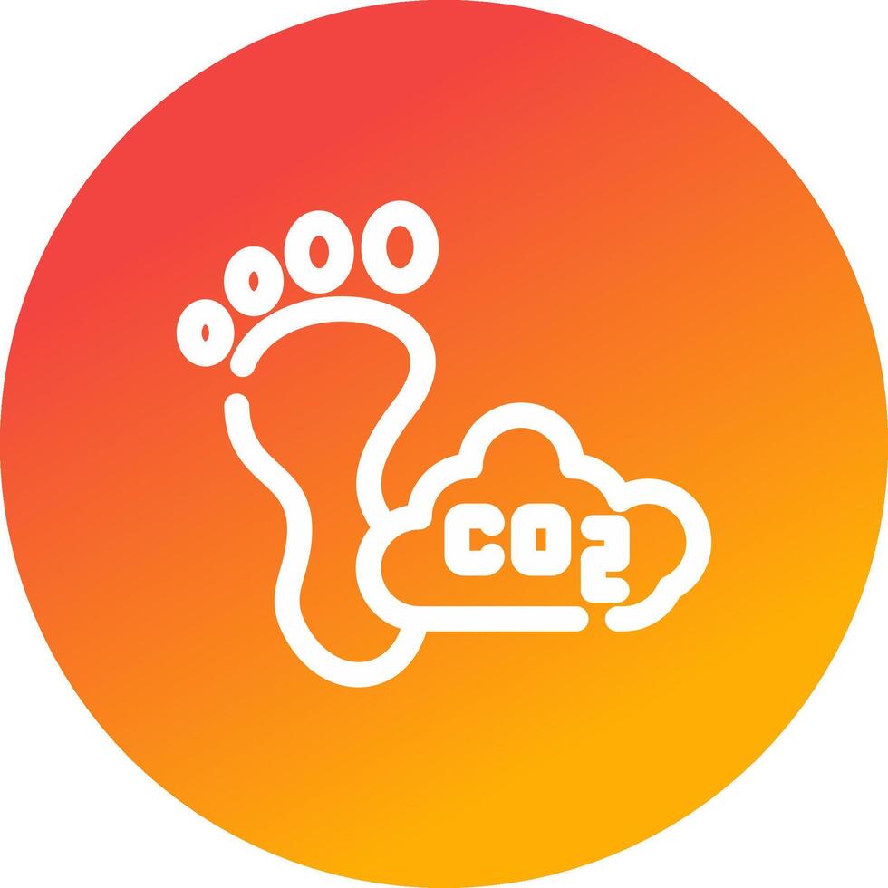 Carbon Footprint Creative Icon Design vector