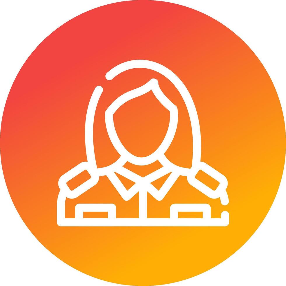 Lady Police Creative Icon Design vector