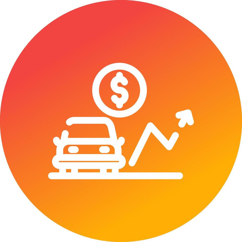 Car Loan Rates Creative Icon Design vector