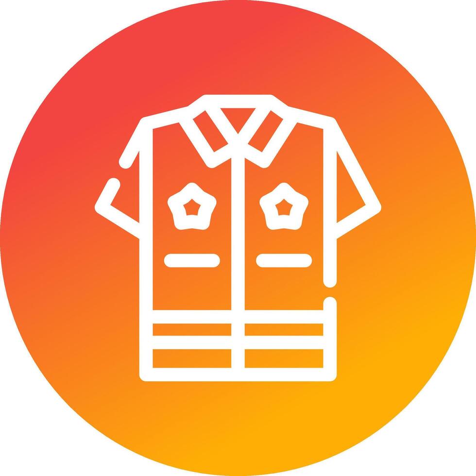 Police Uniform Creative Icon Design vector