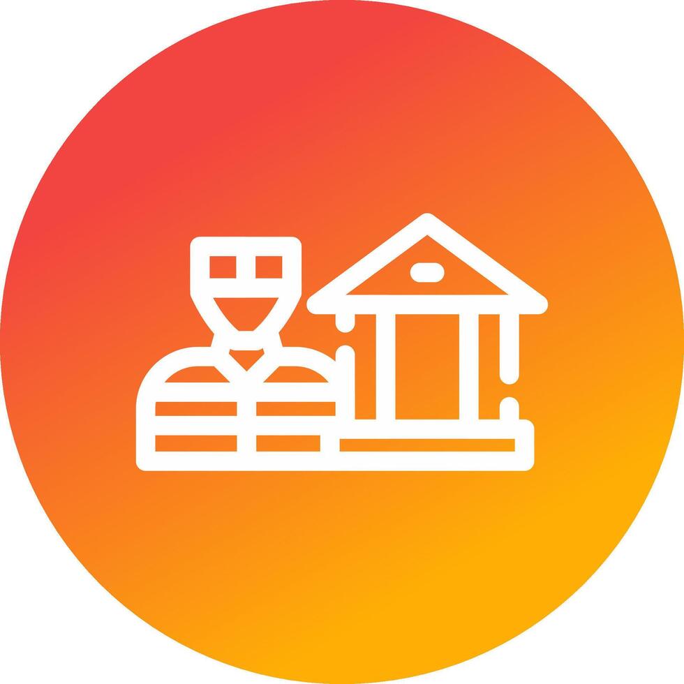 Bank Robbery Creative Icon Design vector