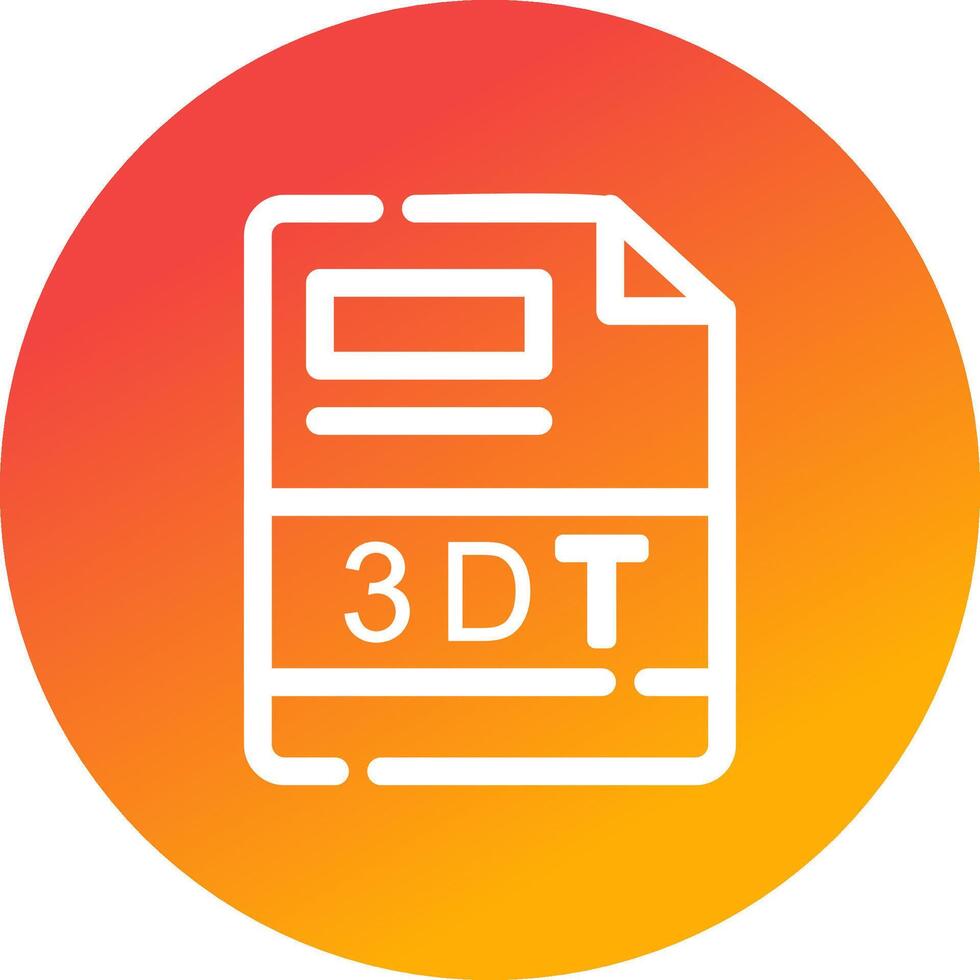 3DT Creative Icon Design vector