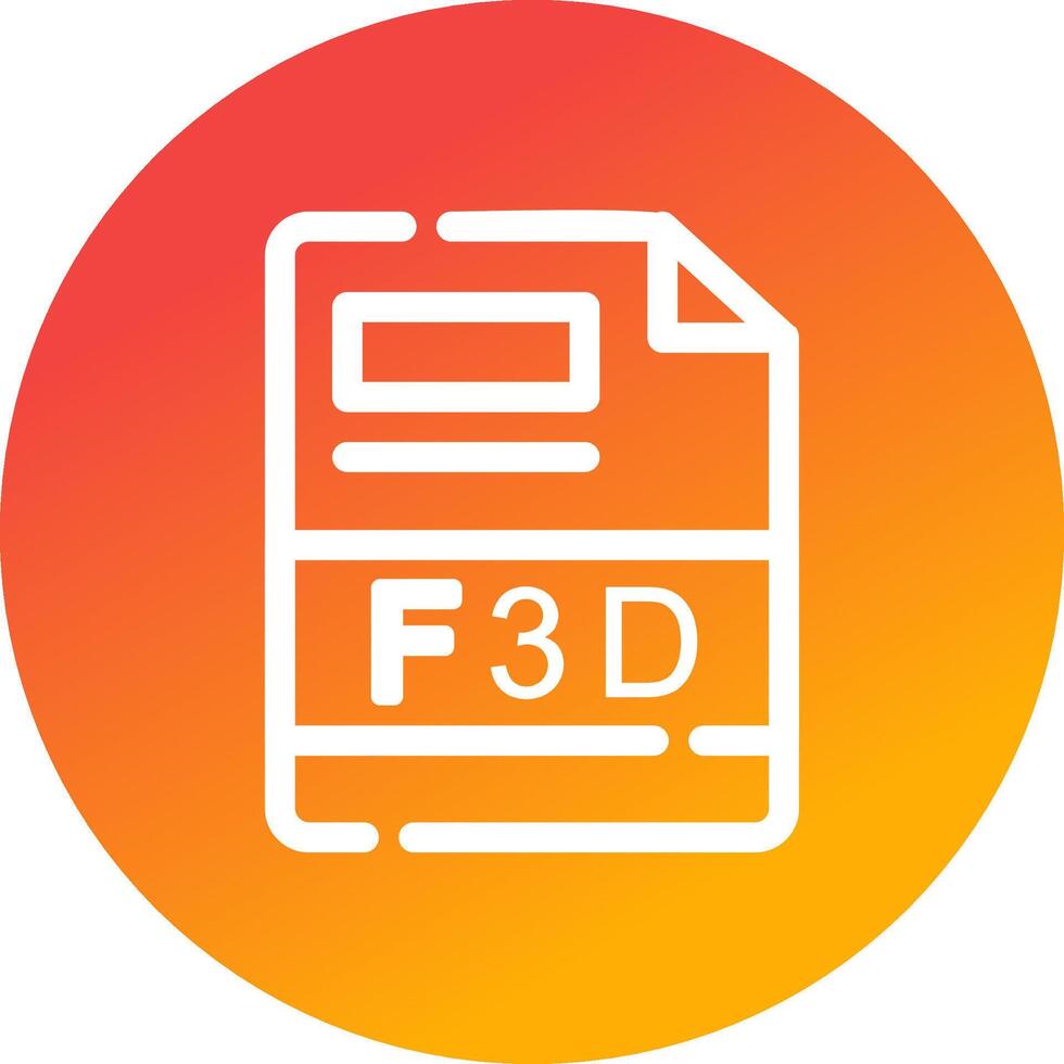 F3D Creative Icon Design vector