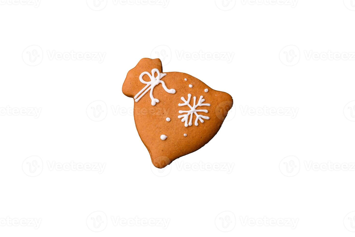 Beautiful festive Christmas composition of an empty plate, tangerine and gingerbreads photo