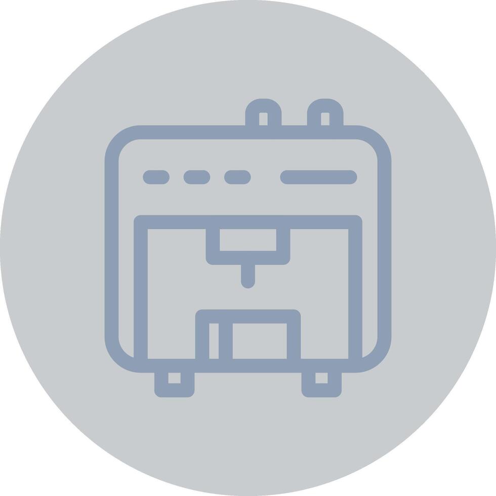 3D Printer Creative Icon Design vector