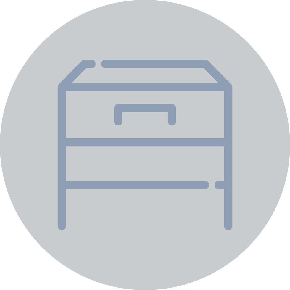 Bedside Table Creative Icon Design vector