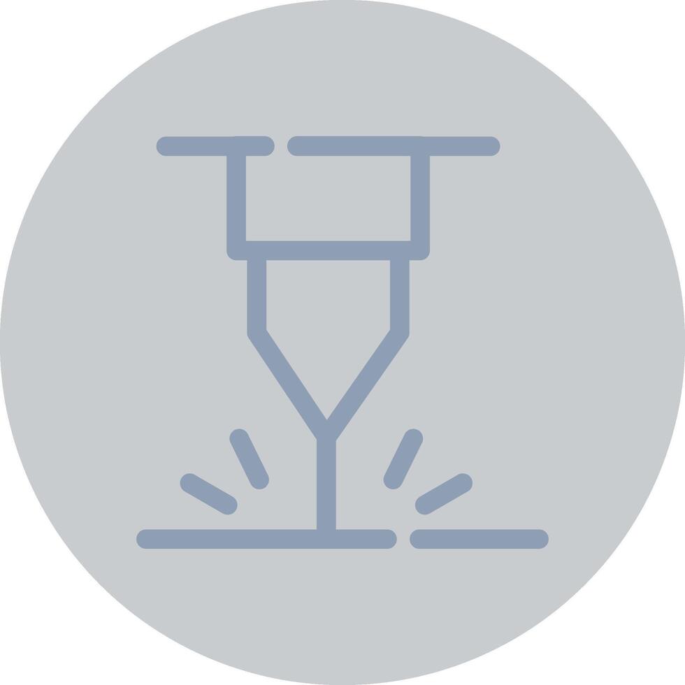 Water Cutting Machine Creative Icon Design vector