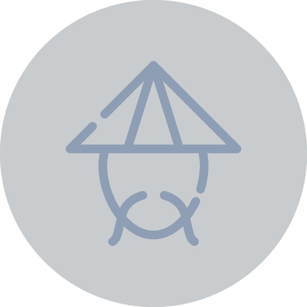 Bamboo Hat Creative Icon Design vector
