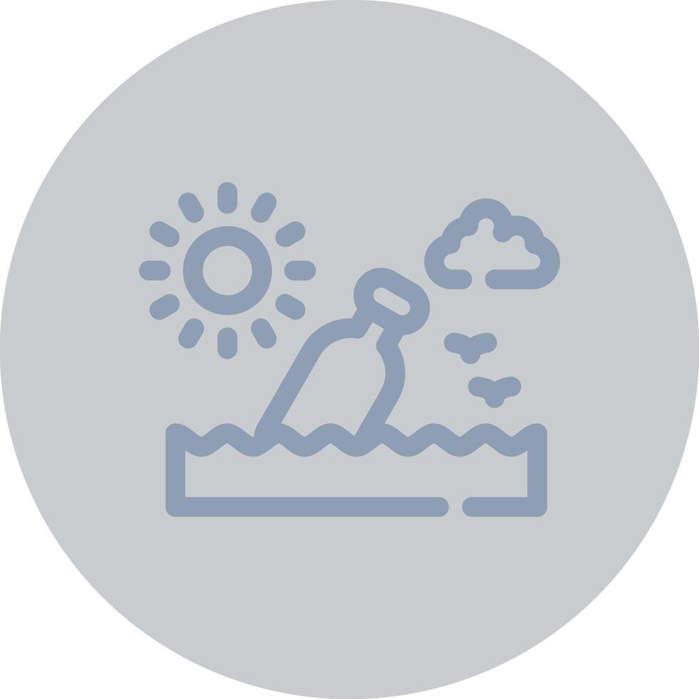 Message In A Bottle Creative Icon Design vector