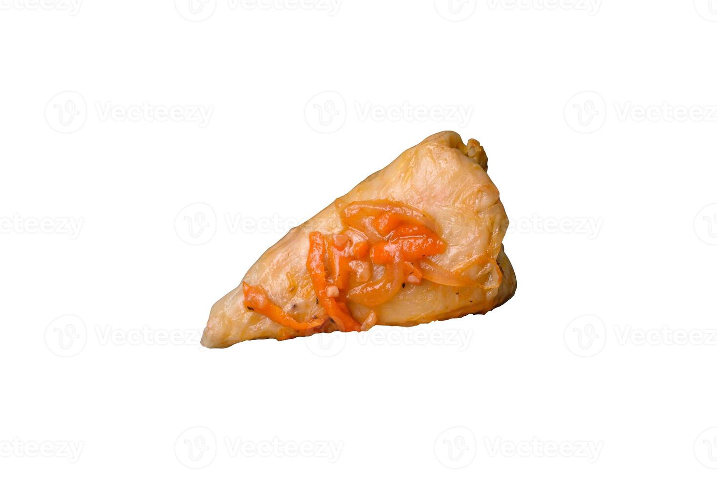 Delicious cabbage rolls with meat, rice, salt, spices and herbs photo