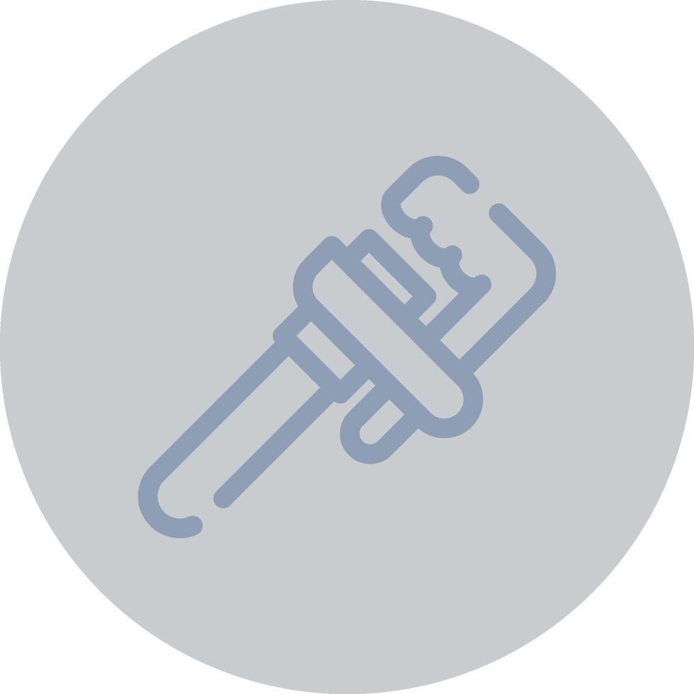 Pipe Wrench Creative Icon Design vector