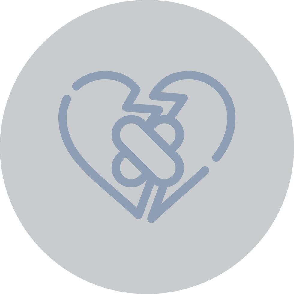 Broken Heart Creative Icon Design vector