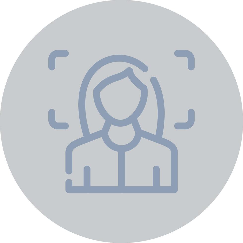 Facial Recognition Creative Icon Design vector
