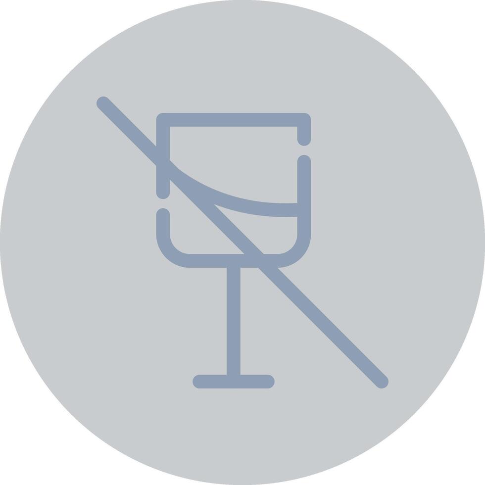 No Wine Creative Icon Design vector