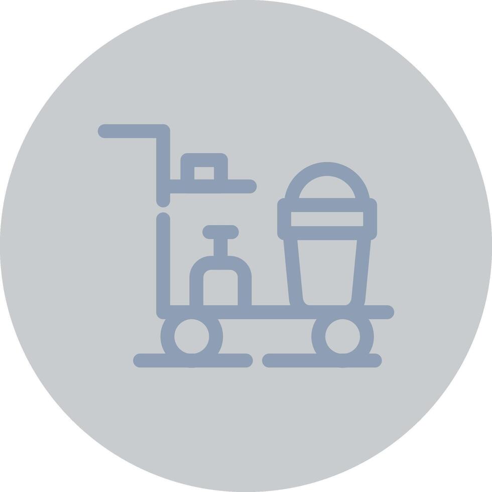 Cleaning Cart Creative Icon Design vector