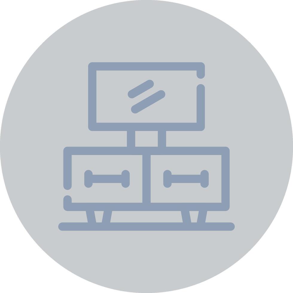 Tv Stand Creative Icon Design vector