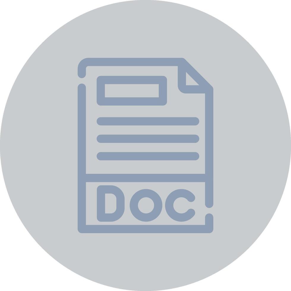 Doc File Format Creative Icon Design vector