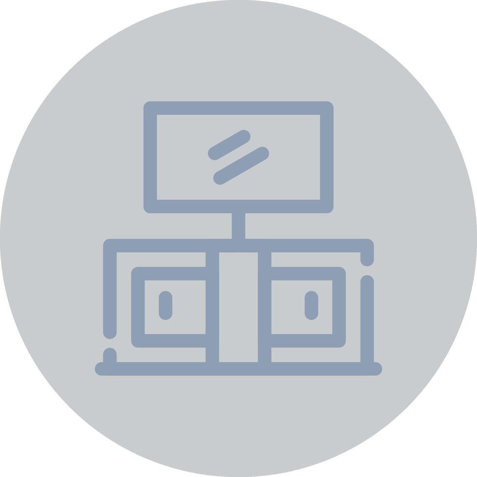 Tv Stand Creative Icon Design vector