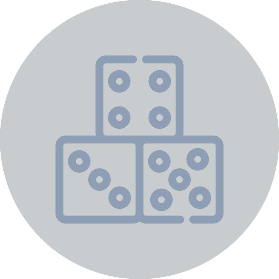 Domino Piece Creative Icon Design vector