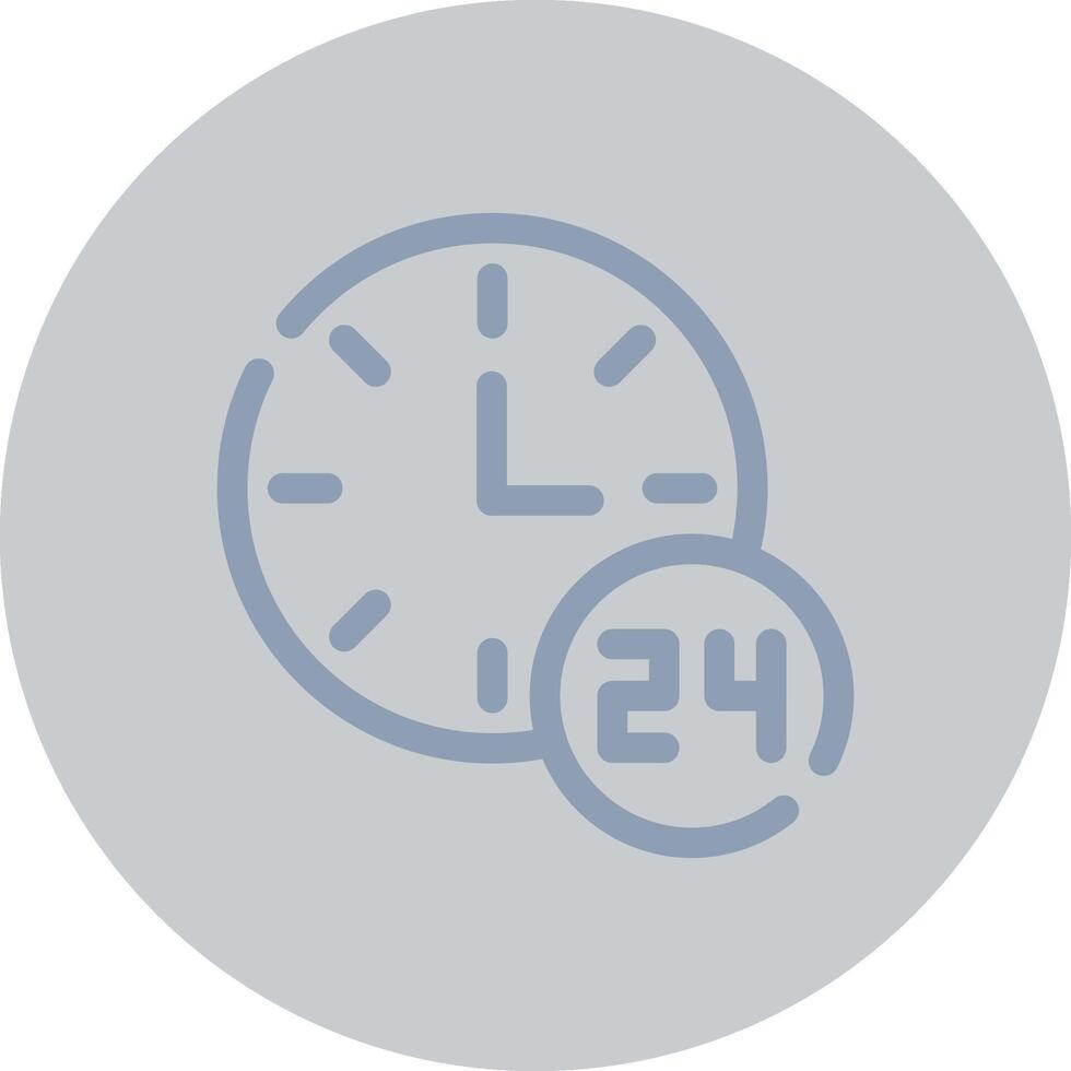 24 Hours Support Creative Icon Design vector