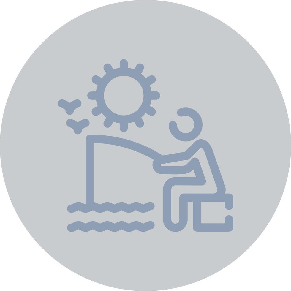 Summer Fishing Creative Icon Design vector