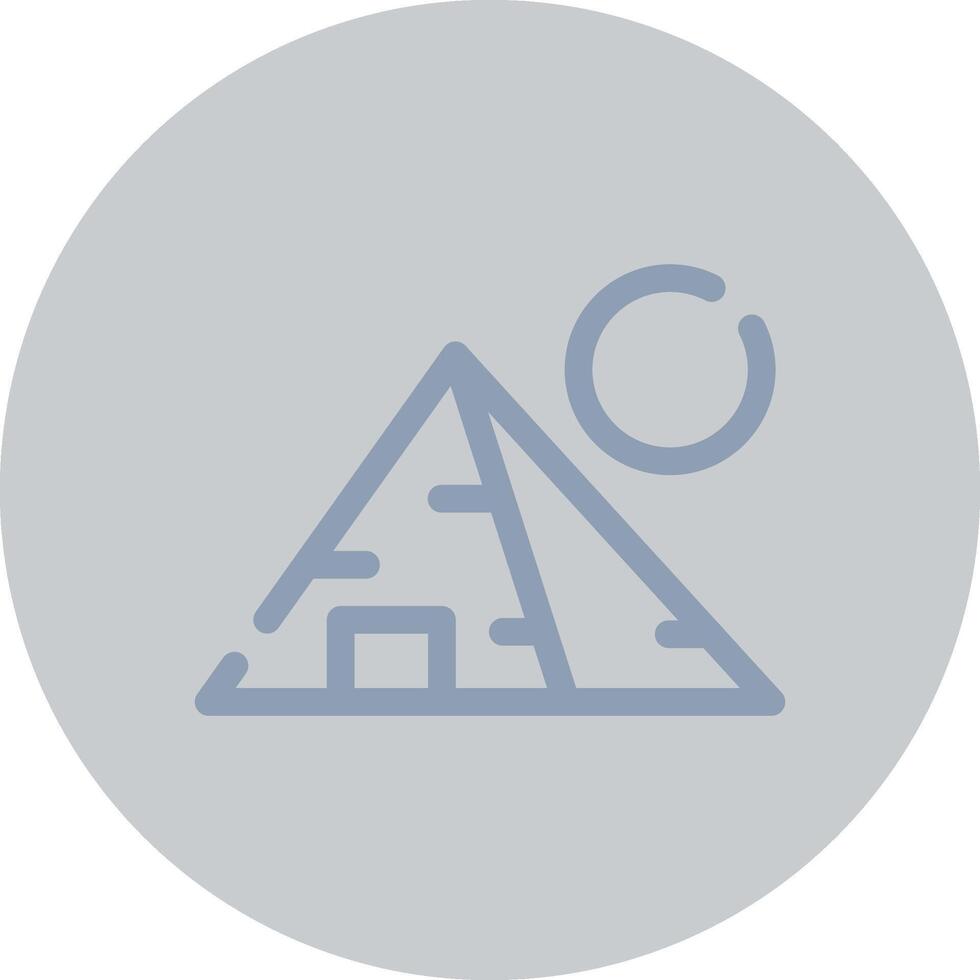 Pyramid Landscape Creative Icon Design vector