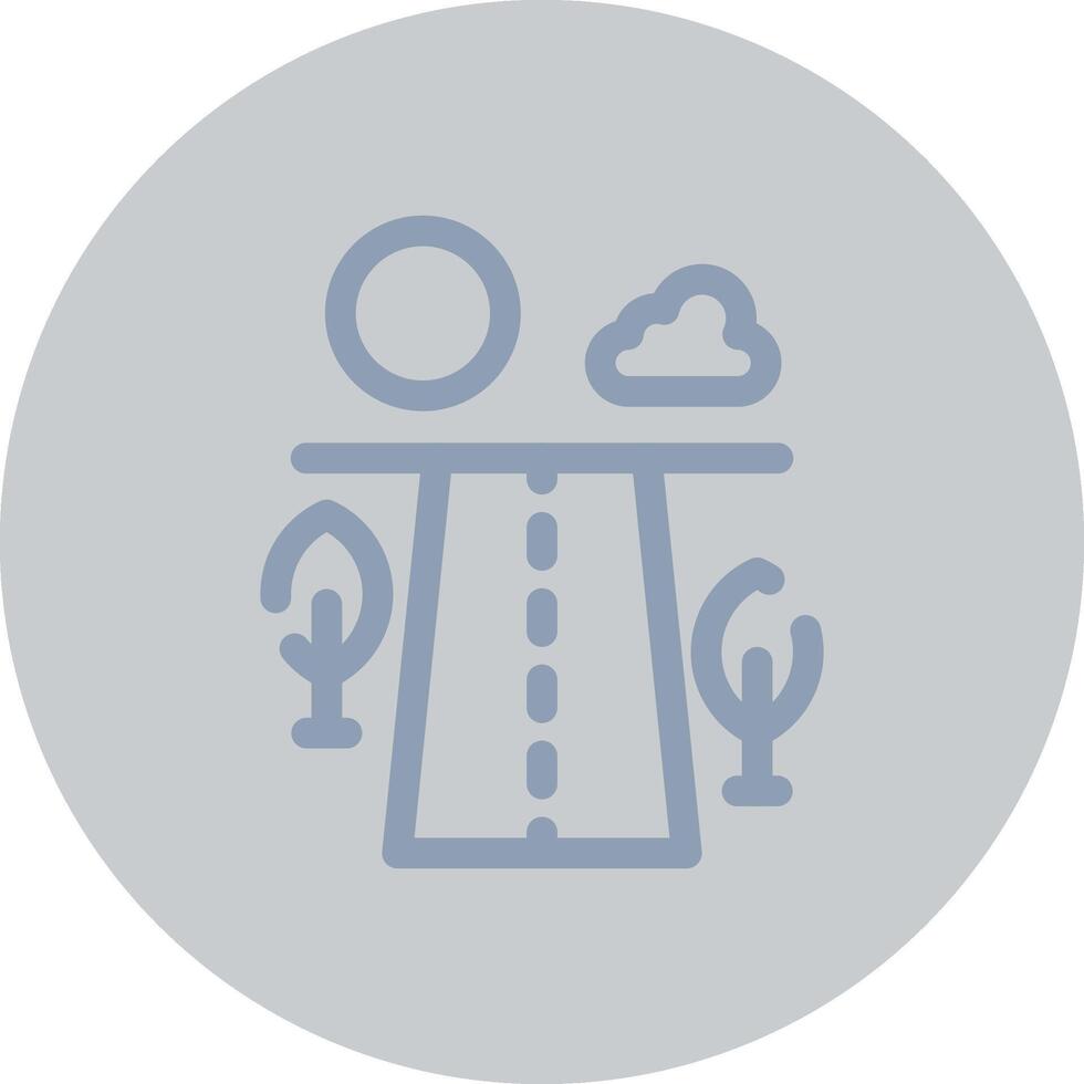 Road Landscape Creative Icon Design vector