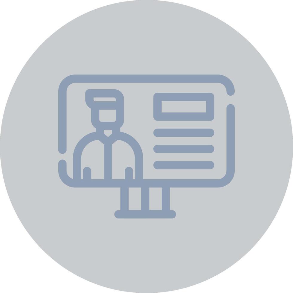 Online Lecture Creative Icon Design vector
