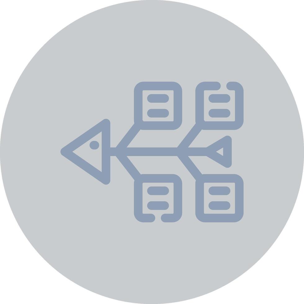 Fishbone Diagram Creative Icon Design vector